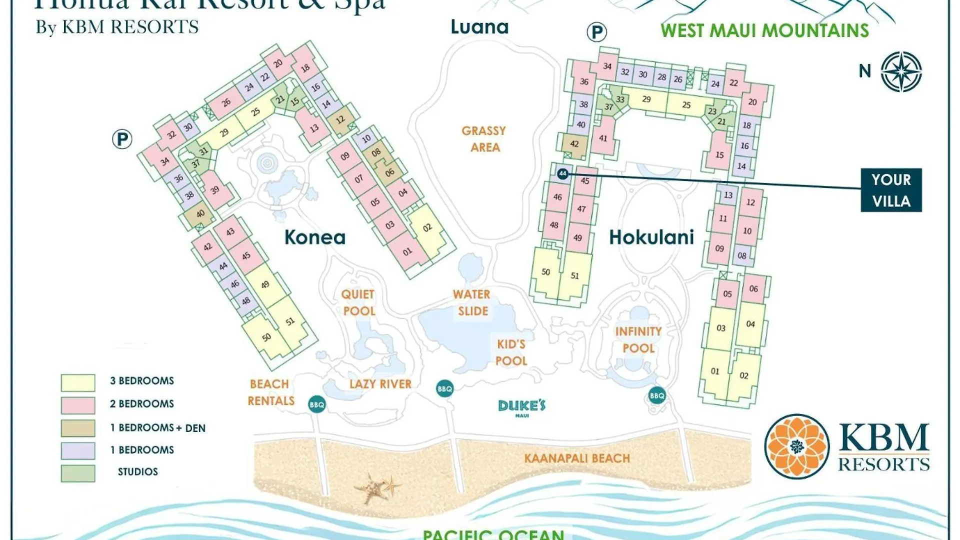 Kbm Resorts Ocean Views Spacious 3-Bedroom Honua Kai Collection Multi Unit Listing Same Floor 2 Free Rental Cars Hkh-34448 카아나팔리 0*,